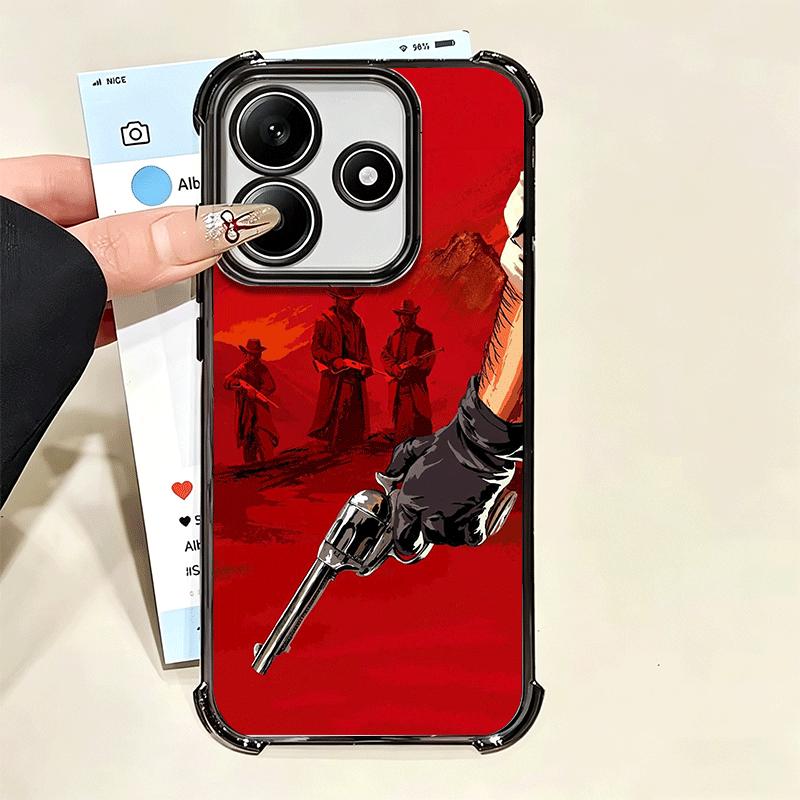 Red Dead R-Redemption Plating Phone Case For Xiaomi Poco X5 X6 X7 X8 Pro Max F8 Ultra F7 M8 M7 M5S Redmi 15C 15 14C 13C 13 X3 12