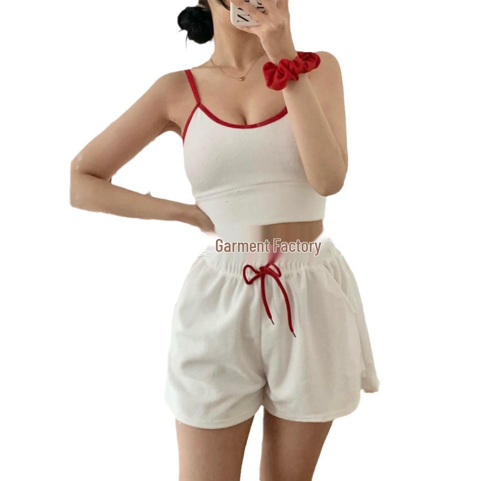 Korean-Style Women's High-Waist Bikini Three-Piece Set - Conservative and Chic Swimwear for Small Chest