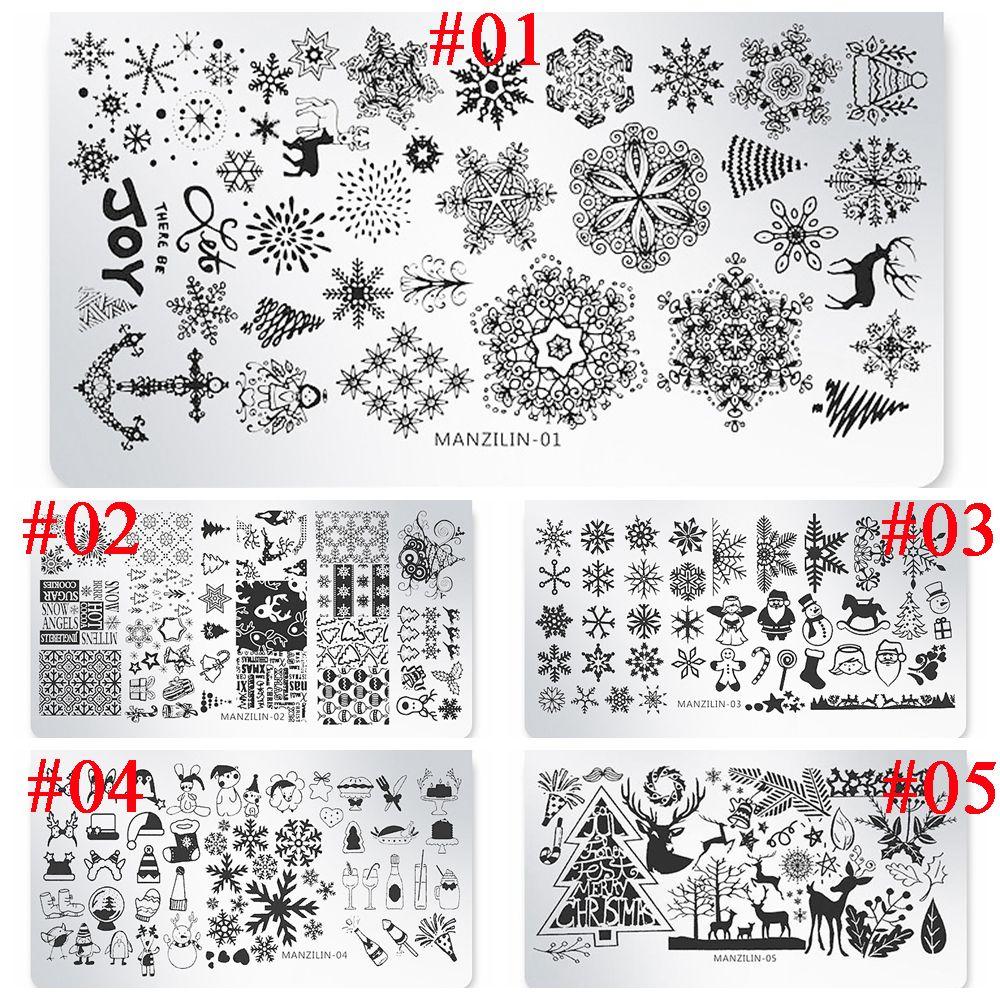Beauty Gifts Stainless Steel Stamping Plates Nail Art Template Image Stencil Christmas