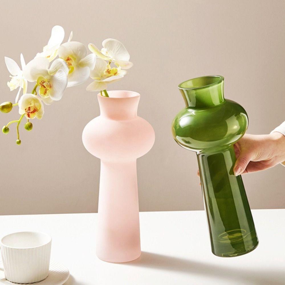 French Style Glass Vase Creative Flower Arrangement Container Table Ornament Home Decorative