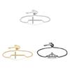 Cross Jewelry Adjustable Copper Zircon Stone Bracelet For Women Gift Travel Souvenir