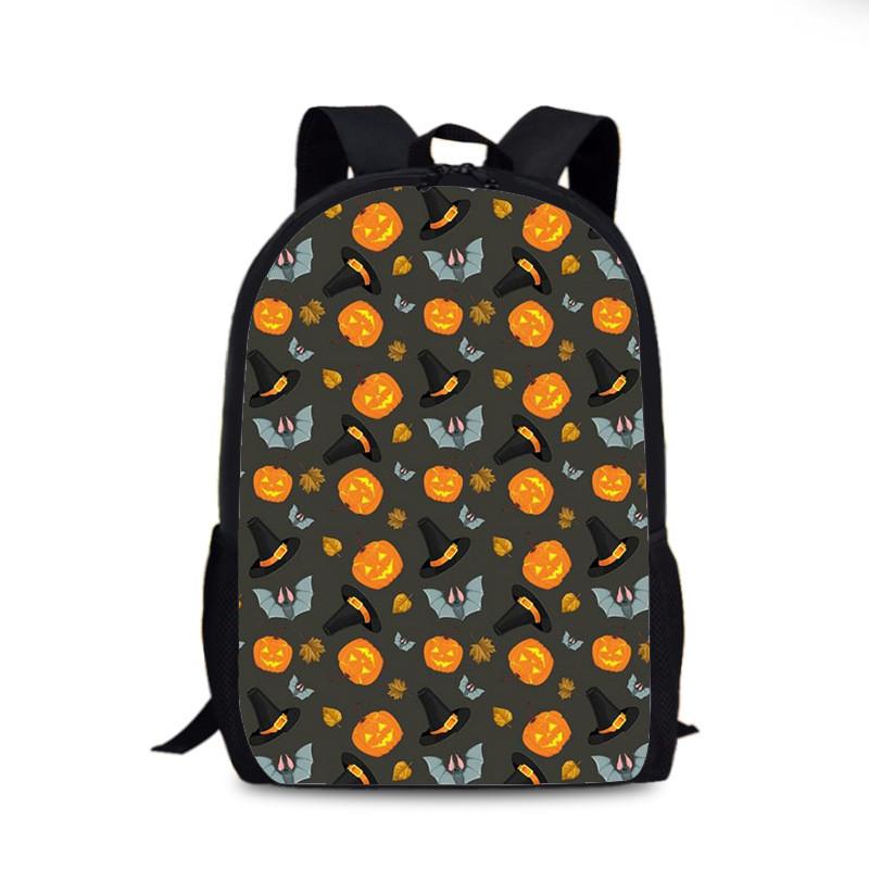 Halloween Fledermaus Kürbis Rucksack Aus Nylonmaterial Für Den Täglichen Gebrauch Und Street Style