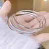 Three Lives Three Worlds Pure 9999 Sterling Silver Bracelet for Women - Young Style Gift for Girlfriend