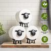 Sheep Toilet Paper Stand, Adorable Resin, Sheep Fabric Box, Stackable for Home, Bathroom, Vanity, Night Stand