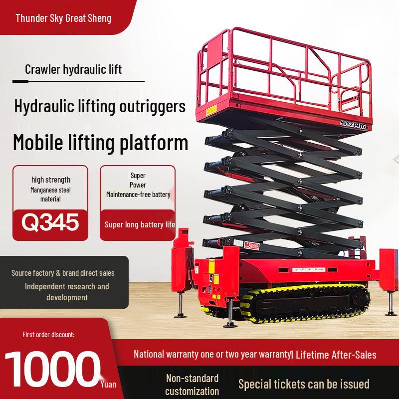 6m Tracked Mobile Scissor Lift: Self-Propelled High-Altitude Lifting Platform