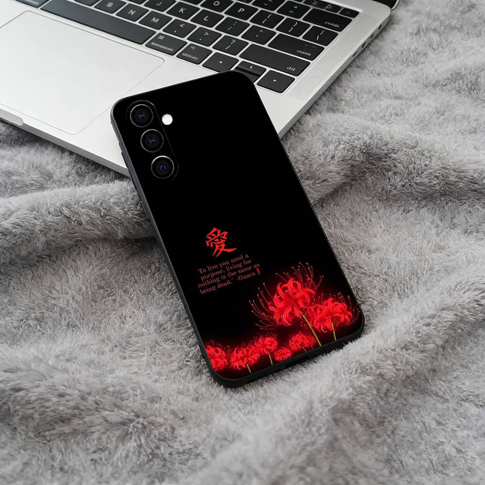 

Tokyo-Red Spider Lily-Ghoul Black Soft Silicone Phone Case for Samsung Galaxy A73, A71, A72, A70, A53, A52, A51 Samsung a714g