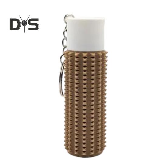 

Spiky Fidget Sensory Tube 3D Printed Hard Massage Keychain Успокаивающий Fidget Keychain для снятия стресса в классах, офисах коричневый