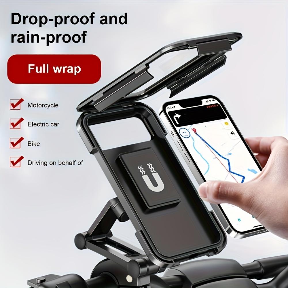 Waterproof and Shockproof Motorcycle and Bicycle Phone Holder, Universal 360° Rotatable Adjustable Motorcycle and Bicycle Phone Holder
