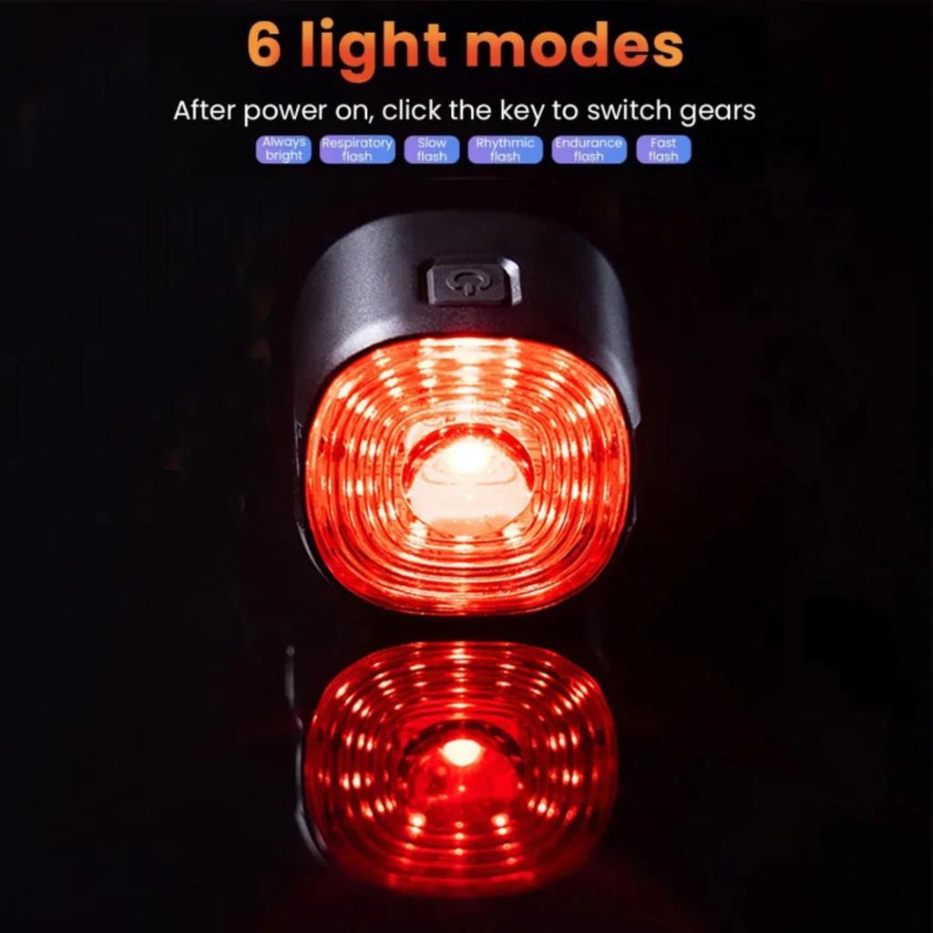 Bicycle Taillight Bicycle USB Smart Auto Brake Sensing Light Waterproof  Charging Cycling Taillight Warn Bike Rear Light