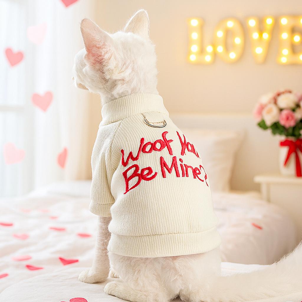 Pet circle, dog small dog clothes, cat clothing, autumn and winter Valentine's Day love collection