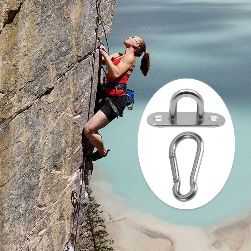 Odowalker Pad Eye Hook Ceiling Hook Hook Metal Shade Hook Eye Plate Stainless Steel