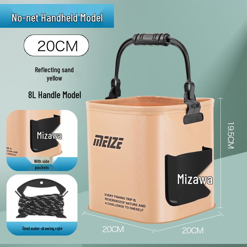 Multi-Functional Foldable Fishing Bucket: Portable Hand-Held Fish Protector & Outdoor Live Fish Holder Default