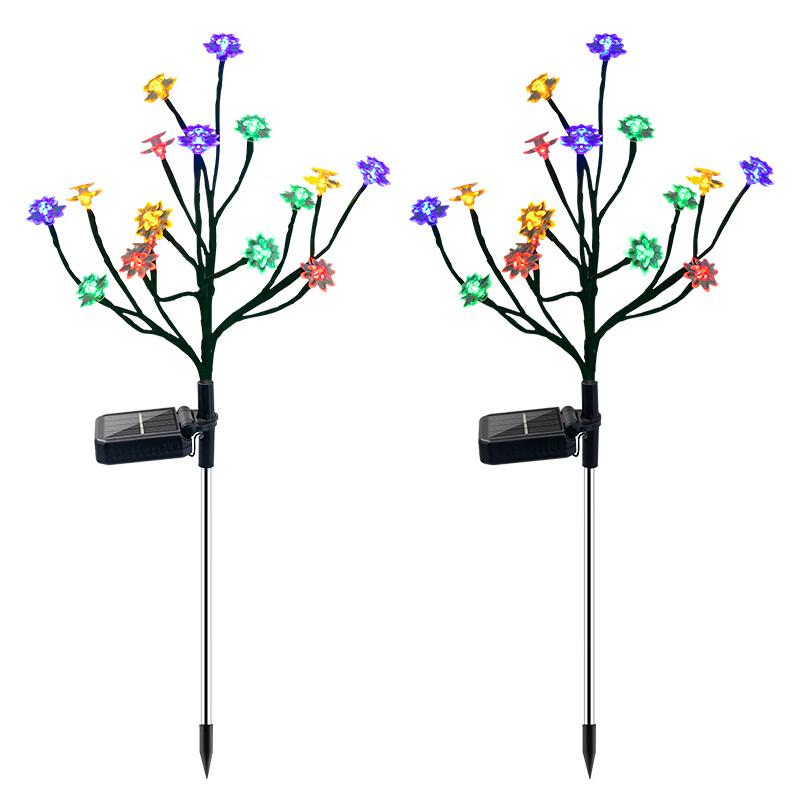 Lotus Branch Solar LED Garden Stake Light