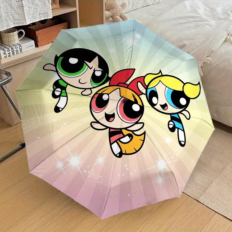 1pc Powerpuff Girls, Friendship Themed High-quality Umbrella,Automatic Opening and Closing Umbrella,Multi-functional Umbrella G0811205