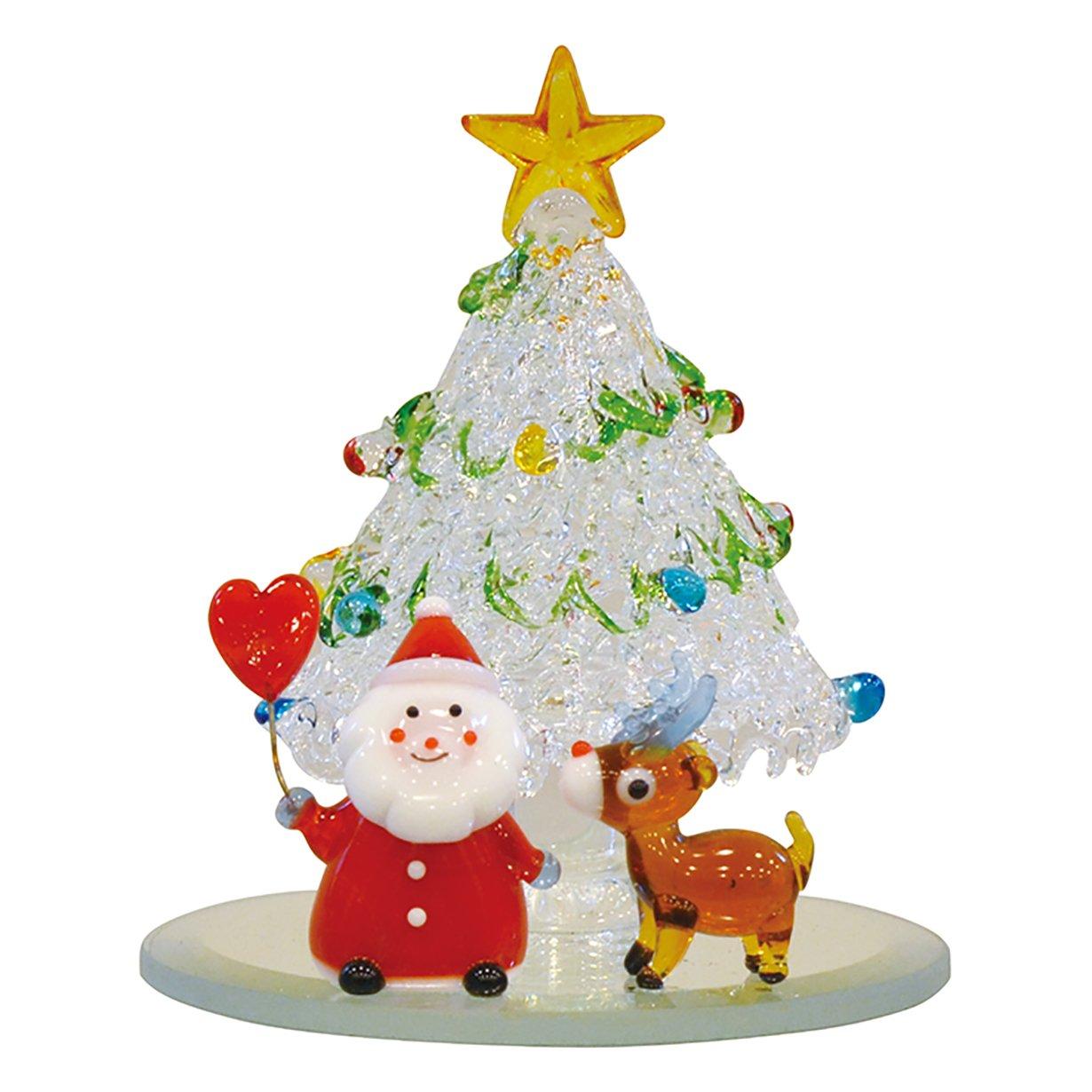 

Cute Handmade Glass Christmas Ornament Mini Colorful Tree Set