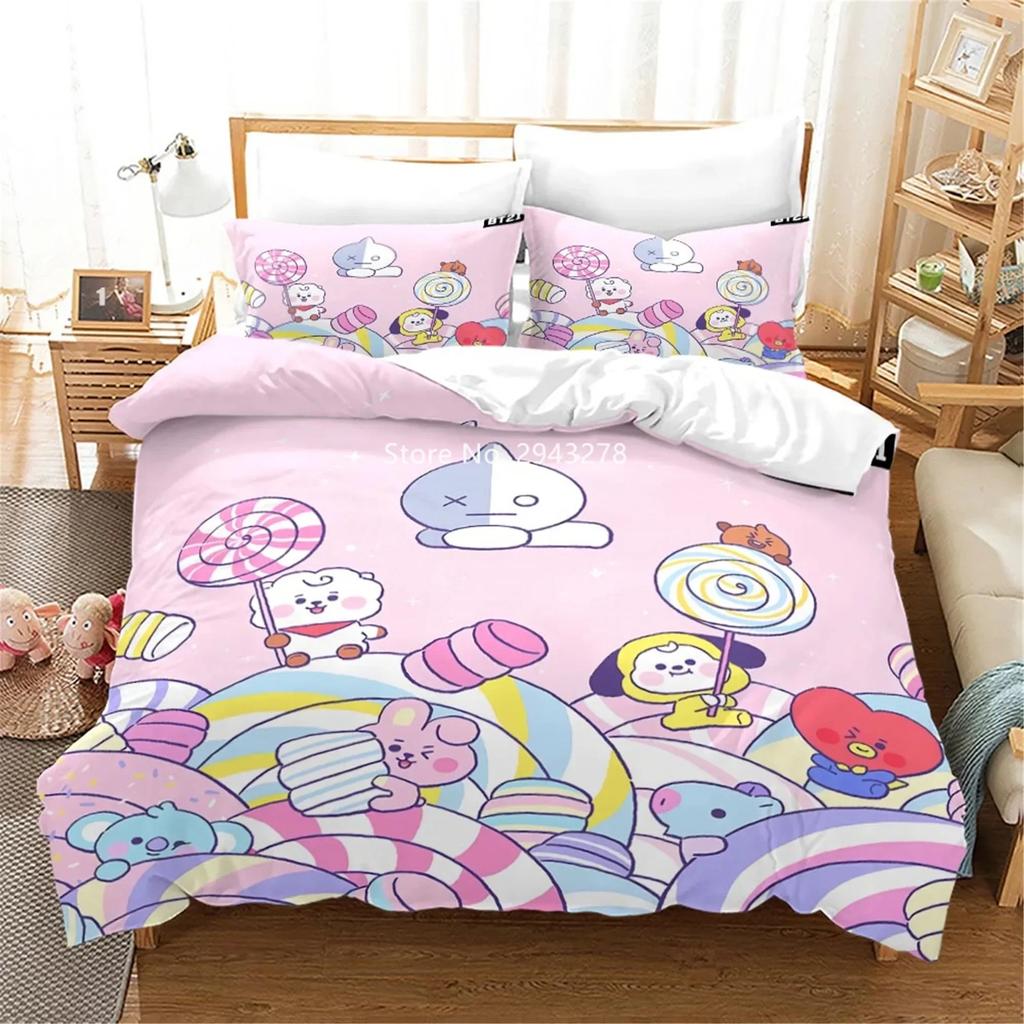 Lovely Cartoon Series Design Comfortable Duvet Quilt Cover Pillowcase Bedding Set Boys Bedroom Decoration Home Textile