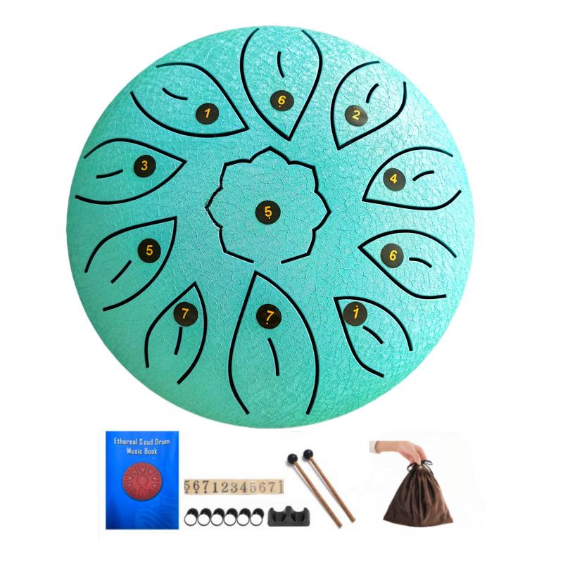 6-inch 11-tone Ethereal Steel Tongue Drum - Beginner to Professional Instrument for Kids & Adults