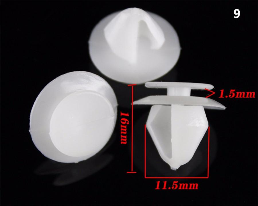 100X Mixed Auto Fastener Plastic Screw Rivet Clip For Car Dashboard Bumper Panel
