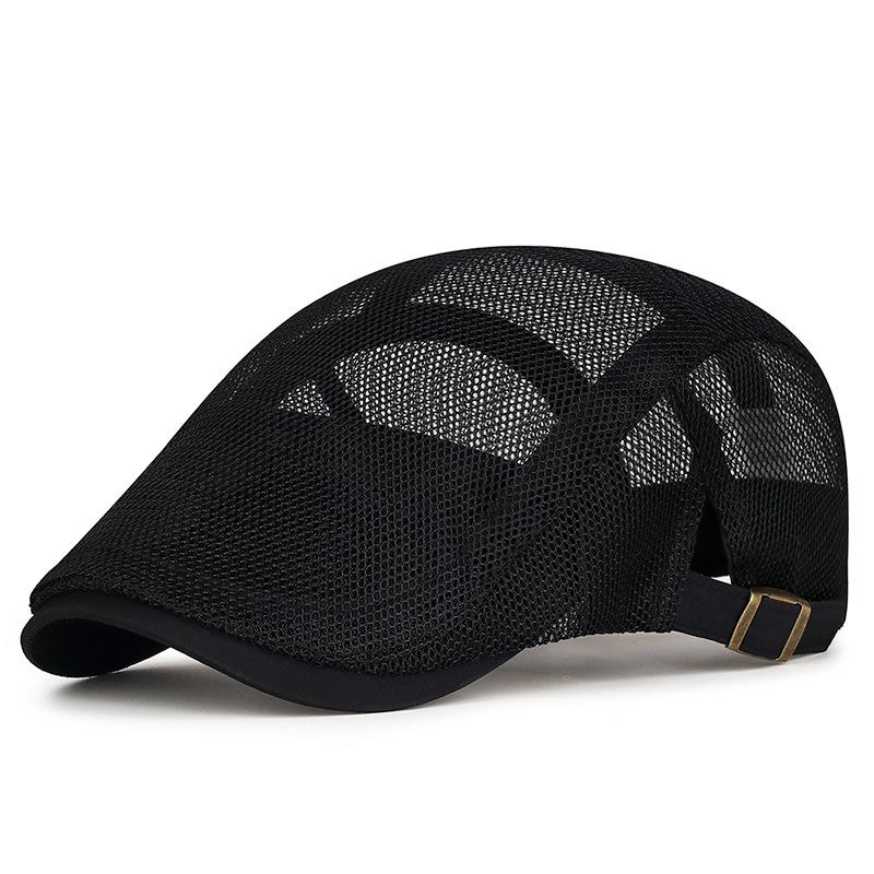 Casual Berets for Men and Women Full-mesh Breathable Front Caps British Retro Sunshade and Sun Protection Baseball Caps