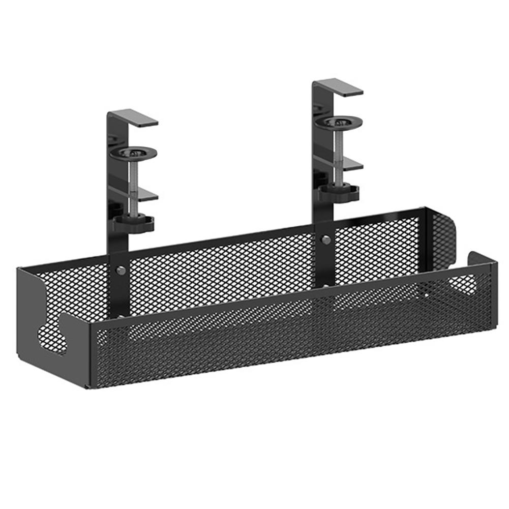 Under Desk Clamp Mounted Cord Organizer No Drill Wire Management Holder Socket Hang Holder for Managing Cables Power Strips