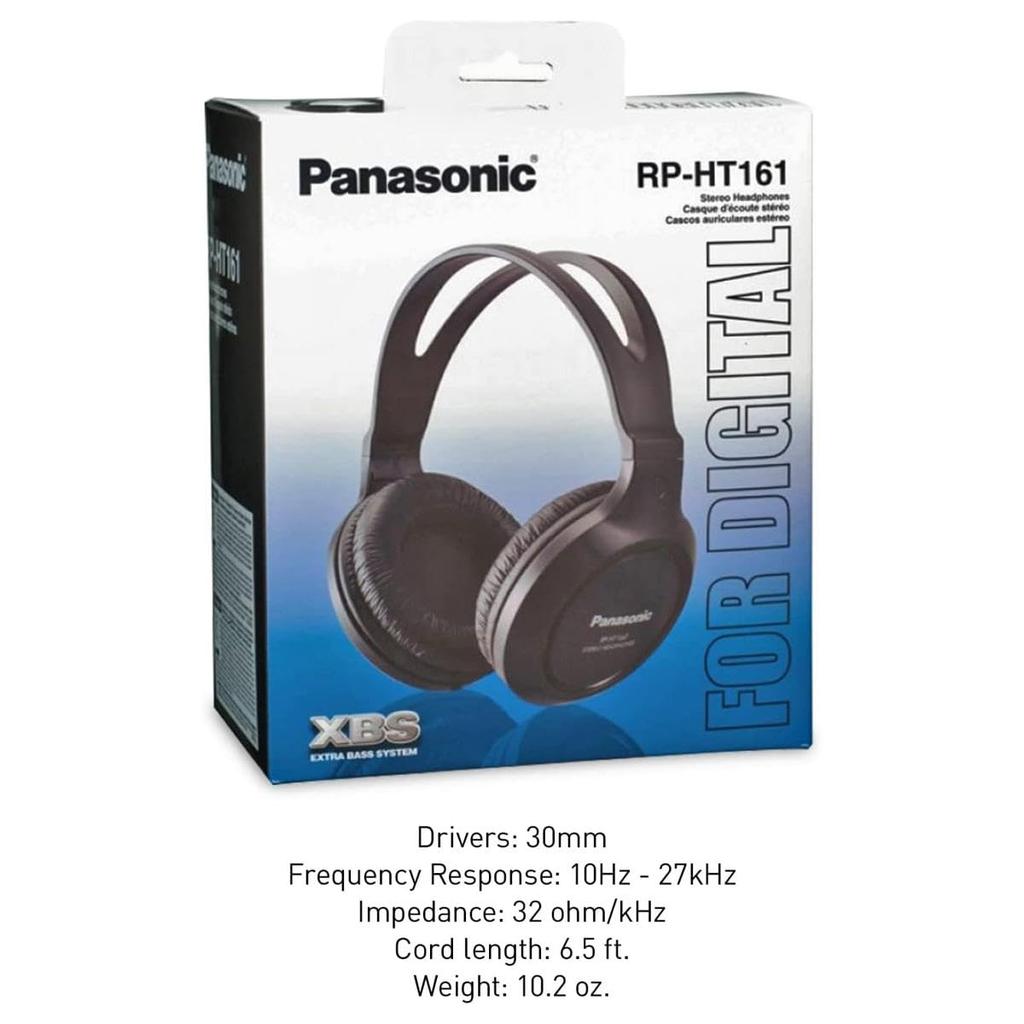 Panasonic Auriculares Ligeros RP-HT161-K con Puerto XBS
