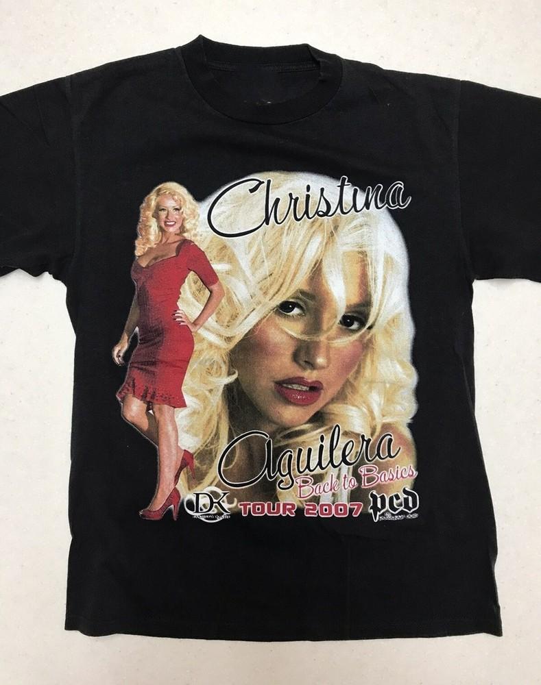 Футболка Christina Aguilera Back To Basics Tour Черная Унисекс S-5XL JU839 Унисекс Футболка S