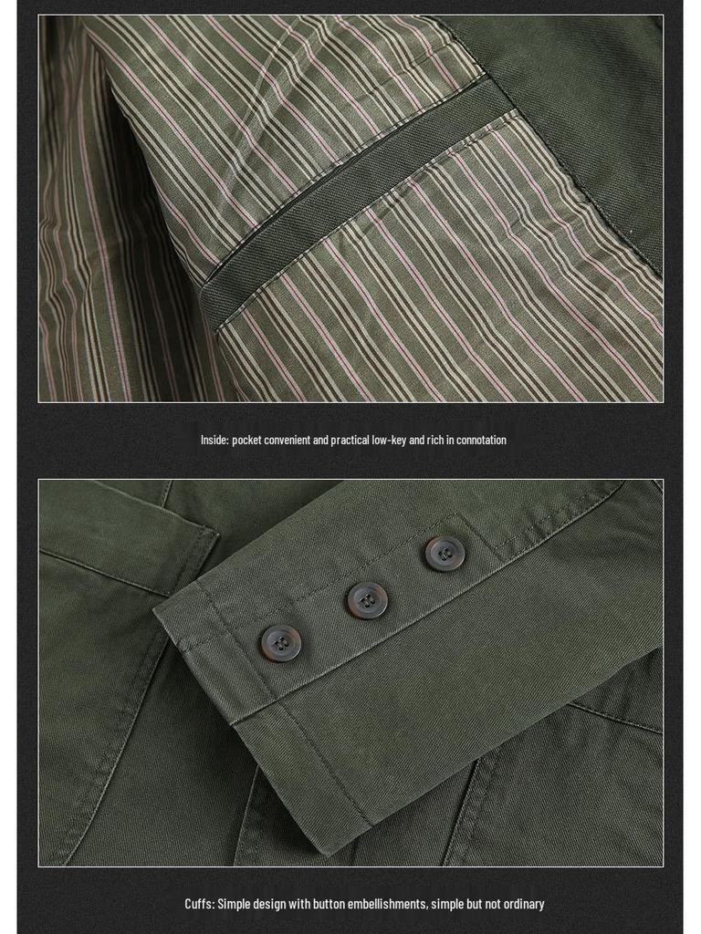 Herren Baumwollblazer: Frühling/Herbst Lässiger Uni-Farben Trend, Übergröße verfügbar.