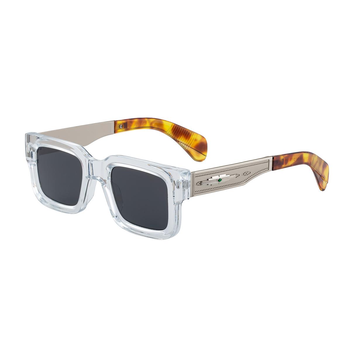 Mens Retro Fashion Square Uv Protection Outdoor Sunglasses