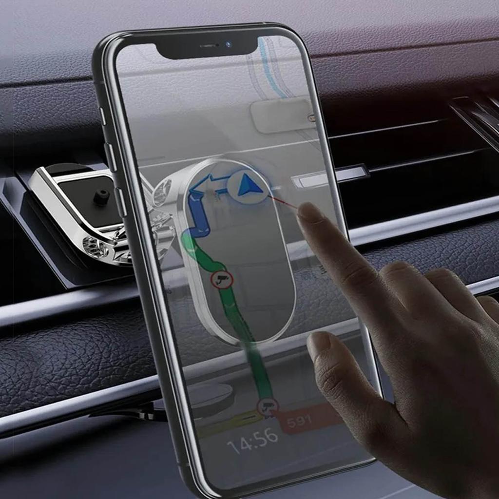 Magnetic Car Phone Holder Foldable 360 Degree Rotation Phone Mount Dashboard Phone Stand Cradle