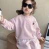 Girls' Spring & Autumn Fashion Sweatshirt and Pants Set - Trendy Two-Piece Outfit