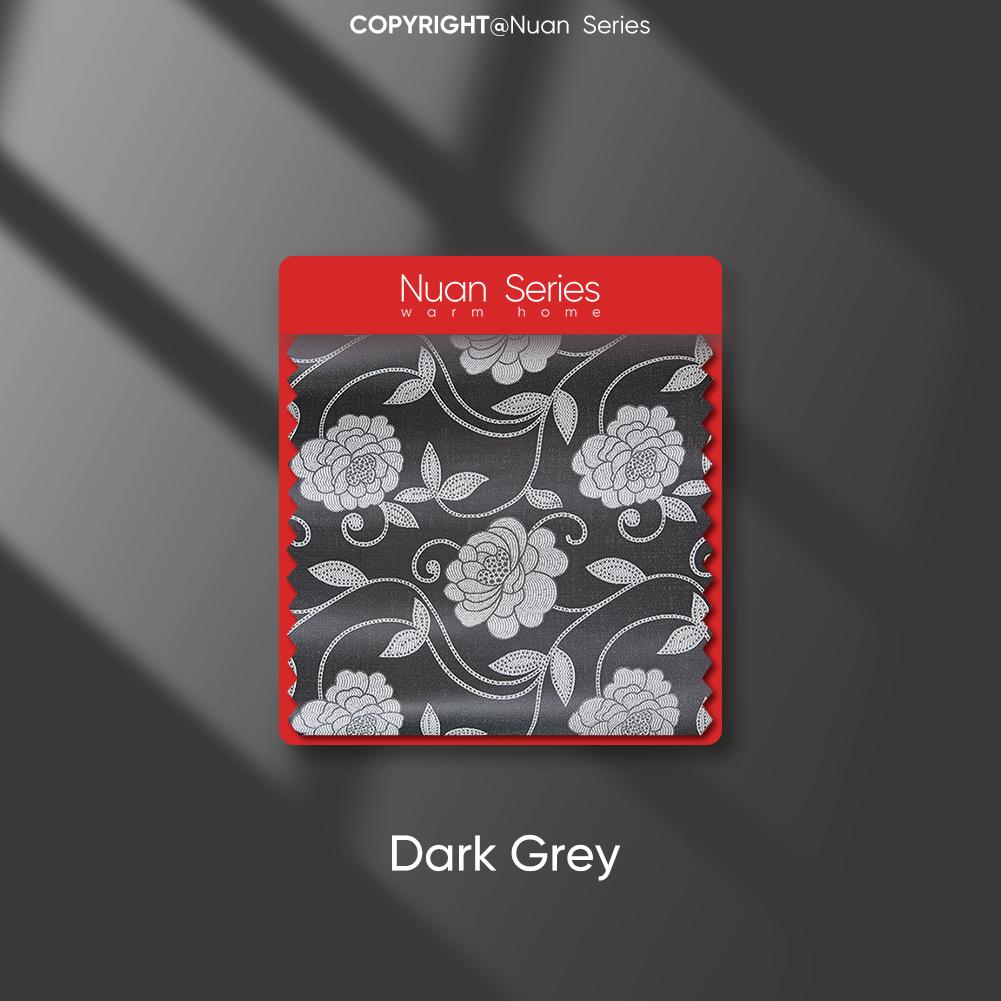 

1 шт. 70-80% затемняющие европейские роскошные жаккардовые двухслойные шторы для спальни, гостиной, домашнего декора, серия Nuan W132cm x L213cm темно серый