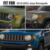 Für Jeep + Renegade L R 2015-23 Geräucherte LED-Bernsteinfarbene Seitenmarkierungsleuchten Kotflügelleuchten