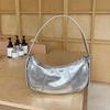 Niche Design Underarm Bag Women's Autumn and Winter New Texture Bag Silver Portable Shoulder Messenger Bag