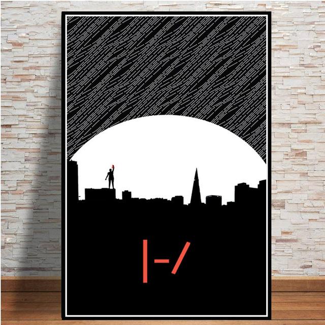 Twenty One Pilots Music Band Malba na plátně Umělecké plakáty a tisky Nástěnné obrazy pro dekoraci obývacího pokoje Home Decor Plakat