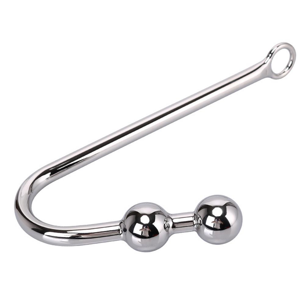 Stainless Steel Anal Hook Butt Plug Prostate Massager For Adults With Ball Sex Toys