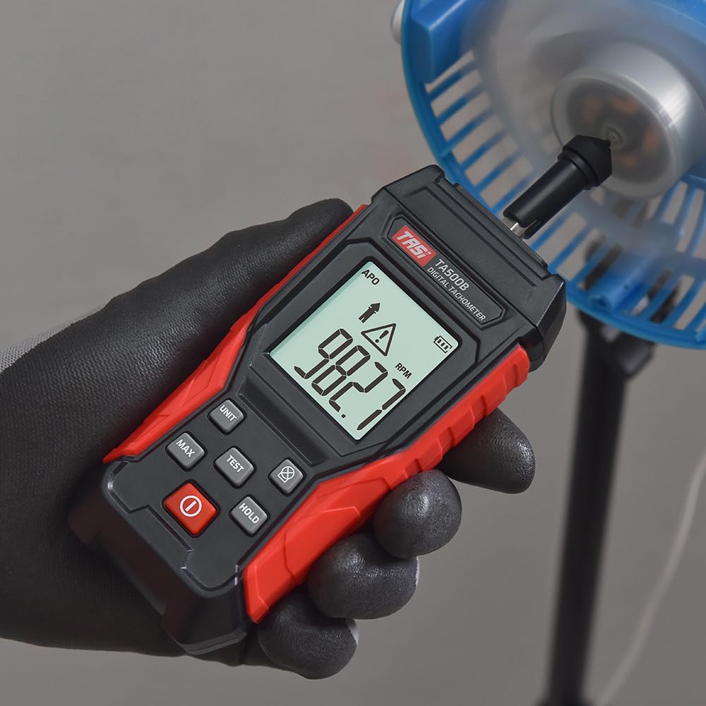 Hosioe Digital Tachometer Touch Mini RPM Tester Meter LCD Display Handheld Digital Phototachometer Motor Wheel Lathe for Car Manufacturing