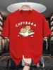 Unisex Crew Neck Tee Kawaii Capybara Duck Cloud Cartoon Print Soft Cotton Loose Short Sleeve Summer Casual Male Streetwear Tops