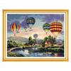 Bunte Luftballons DIY Handgemacht Handarbeit Kreuzstich Set Kits Für Stickerei Heimdeko Landschaft Kreuzstich Muster Kostenlos