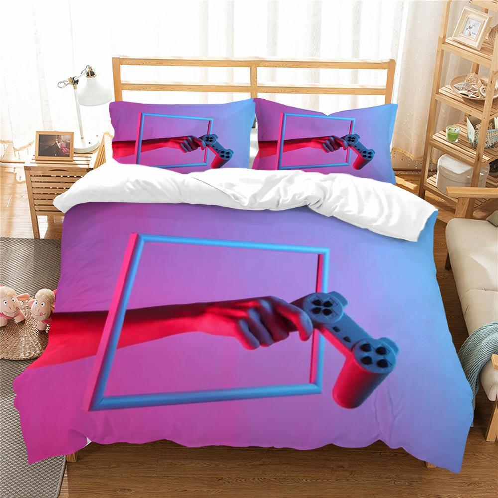 Gamer 3D Duvet Cover Comforter Bed Cover Set Home Decor Bedroom Soft Interesting Microfiber Quilt Cover