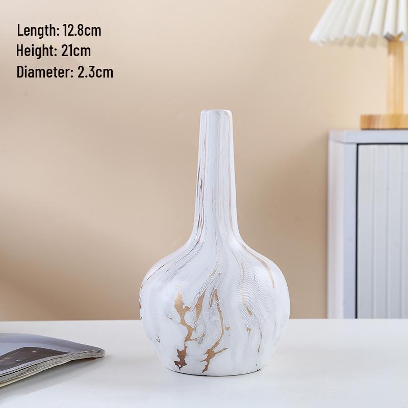 Modern Wabi-Sabi Marble Vase - Minimalist Decor for Home or Hotel