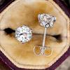 S925 Sterling Silver 0.5-2 Carat Moissanite Six-Claw Earrings Fashion Trendy Temperament Design Light Luxury Senior Lady