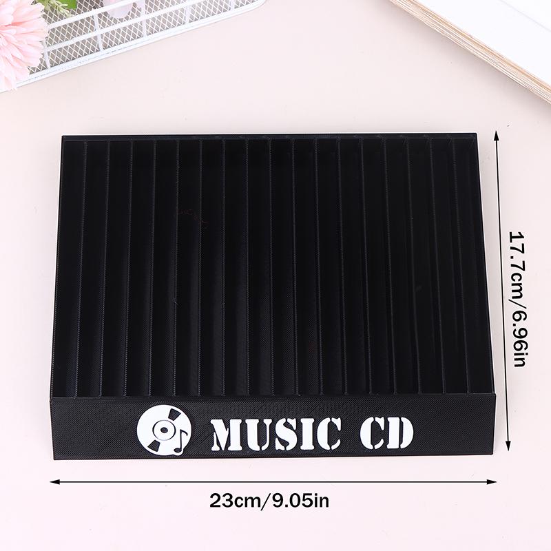 Cd Shaped Disc Storage Rack 18 Compartments Desktop Organizer Simple Minimal Custom Cd Dvd Holder