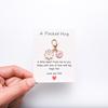 Pocket Hug Greeting Card with Cute Insect & Daisy Keychain Pendant Gift