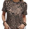 Women's T-shirt with round neck and short sleeves