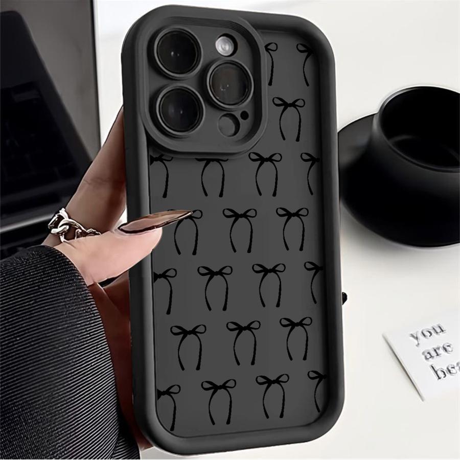 Cartoon Bow Case for iPhone 17 Pro Max 17e 12 Pro 14 11 13 16 15 Plus Air Phone Cover