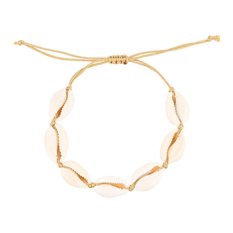 

Handmade Natural Shell Couple Bracelets - Original Design, Simple Woven Jewelry