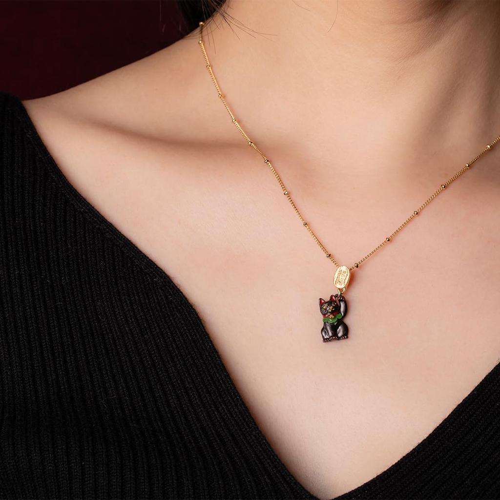 [Palnart Poc] Palnart Poc: Maneki Biyori Necklace (Black)