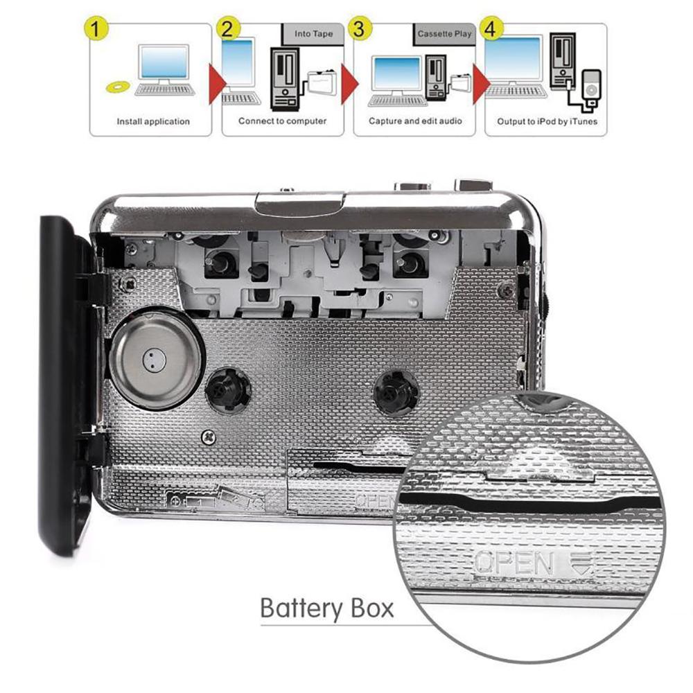 New USB Cassette Player Portable Converter Recorder Convert Tapes to Digital MP3