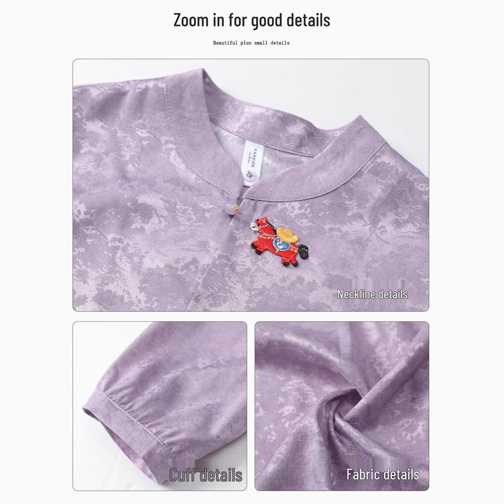 Elegant Spring 2026 Wedding Set: Stylish, Long-Sleeved Blouse for Mothers and Mother-in-Laws - Perfect for Middle-aged and Elderly Women