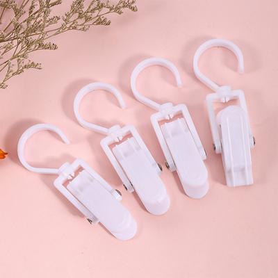 10pezzi Ganci Clip per Vestiti Multiuso Robusti Portanti Rotanti in Plastica Clip Appendi Cappelli per Calzini Tende